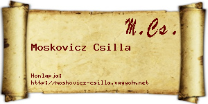 Moskovicz Csilla névjegykártya