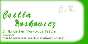 csilla moskovicz business card